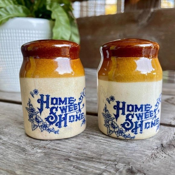 Dining Vintage Home Sweet Home Salt And Pepper Shaker Set Cottagecore Boho Rustic 197s Poshmark